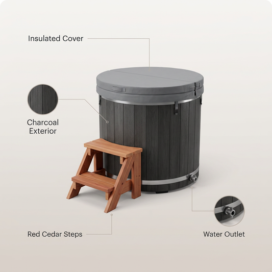Cold Therapy 1 Person Ice Bath 118 Gallon Cold Plunge 37.5" X 33.25" — Lifestyle