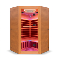 Multifunctional 2-3 Person Infrared Sauna for Home, 2180W Indoor Sauna with 7-Color LED Ambient Light, Red Light Feature, Oxygen Bar, Dual Bluetooth Speakers, 360° Surround Heating — Studio Shot